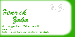 henrik zaka business card
